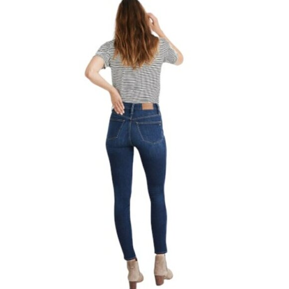 Madewell Petite 10" High-Rise Skinny Jeans: Insuluxe Denim Edition size 33P - Picture 3 of 10
